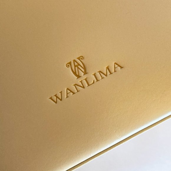 Wanlima Tan Purse Handbag with Brown Classic 5 Pocket Two Tone Zipper Clasp Logo - Picture 5 of 12